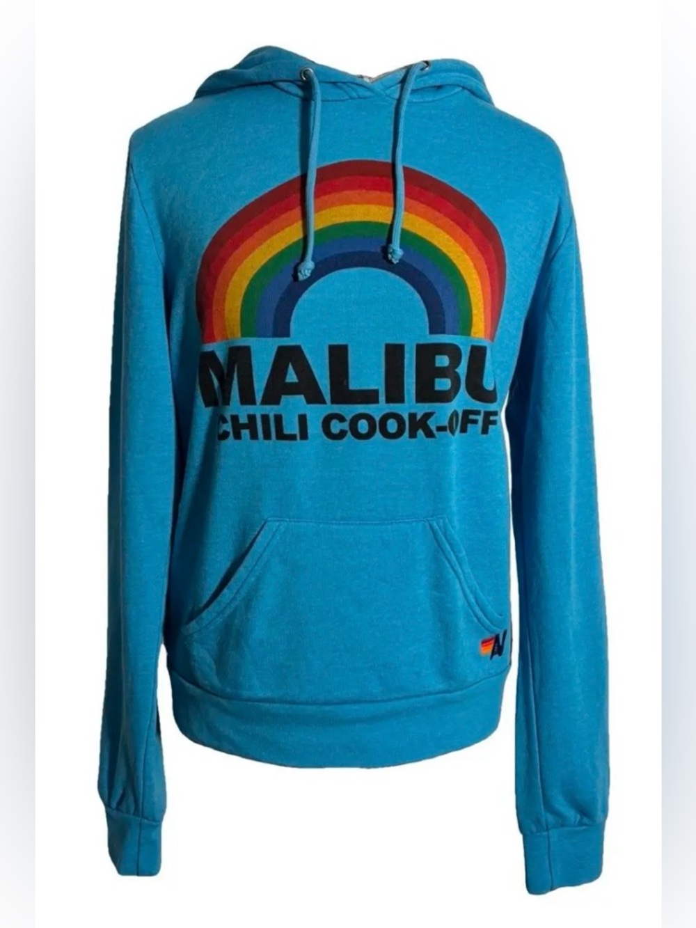 Aviator Nation RARE Collaboration Malibu Chili Cookoff Hoodie with Rainbow M